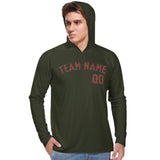 Custom Olive Coral Red UV-Hoodie