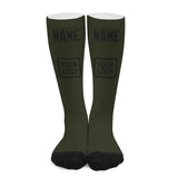 Custom Olive Black Knee-High Sock