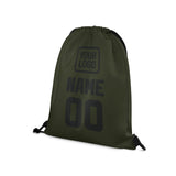 Custom Olive Black Drawstring Bag
