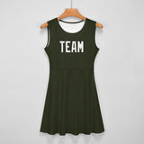 Custom Olive White Cheerleader Dress