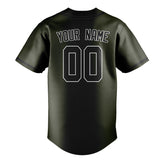 Custom Olive & Black Colors Design Sports Baseball Jersey