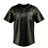 Custom Olive & Black Colors Design Sports Baseball Jersey