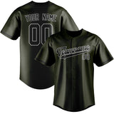 Custom Olive & Black Colors Design Sports Baseball Jersey