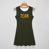 Custom Olive Yellow Cheerleader Dress