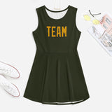 Custom Olive Yellow Cheerleader Dress
