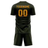 Custom Olive Yellow Soccer Jersey