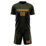 Custom Olive Yellow Soccer Jersey