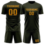 Custom Olive Yellow Soccer Jersey