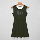 Custom Olive Dark Grey Cheerleader Dress