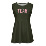 Custom Olive Light Pink Cheerleader Dress