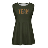Custom Olive Khaki Cheerleader Dress