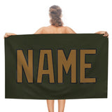 Custom Olive Khaki Beach Towel