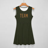 Custom Olive Khaki Cheerleader Dress