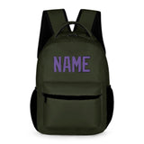 Custom Olive Light Purple Kids Backpack