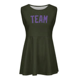 Custom Olive Light Purple Cheerleader Dress
