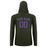 Custom Olive Light Purple UV-Hoodie
