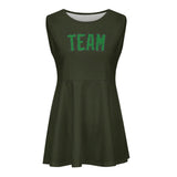 Custom Olive Emerald Green Cheerleader Dress