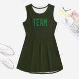 Custom Olive Emerald Green Cheerleader Dress
