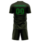 Custom Olive Emerald Green Soccer Jersey