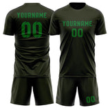 Custom Olive Emerald Green Soccer Jersey