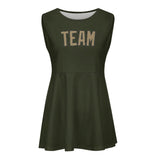 Custom Olive Light Khaki Cheerleader Dress