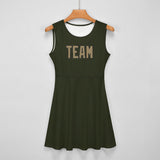 Custom Olive Light Khaki Cheerleader Dress