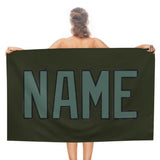 Custom Olive Blue Green Beach Towel