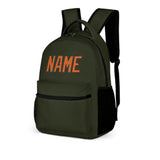 Custom Olive Orange Kids Backpack