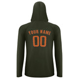 Custom Olive Orange UV-Hoodie