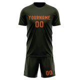 Custom Olive Orange Soccer Jersey