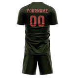 Custom Olive Copper Rose Soccer Jersey