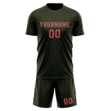 Custom Olive Copper Rose Soccer Jersey