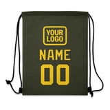 Custom Olive Gold Drawstring Bag