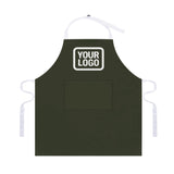 Custom Olive White Apron