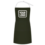 Custom Olive White Apron