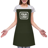 Custom Olive White Apron