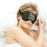 Custom Olive White Sleep Mask