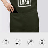 Custom Olive White Apron