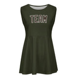 Custom Olive Brown Cheerleader Dress