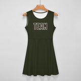 Custom Olive Brown Cheerleader Dress