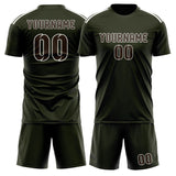 Custom Olive Brown Soccer Jersey