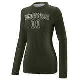 Custom Olive Olive Women's Long-Sleeve Shirt