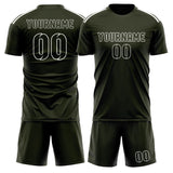 Custom Olive Olive Soccer Jersey