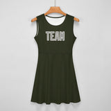 Custom Olive Gray Cheerleader Dress