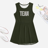 Custom Olive Gray Cheerleader Dress