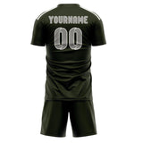 Custom Olive Gray Soccer Jersey