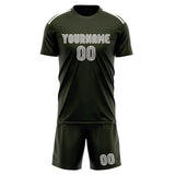 Custom Olive Gray Soccer Jersey