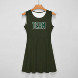 Custom Olive Green Cheerleader Dress