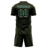 Custom Olive Green Soccer Jersey