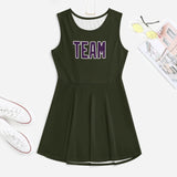 Custom Olive Purple Cheerleader Dress